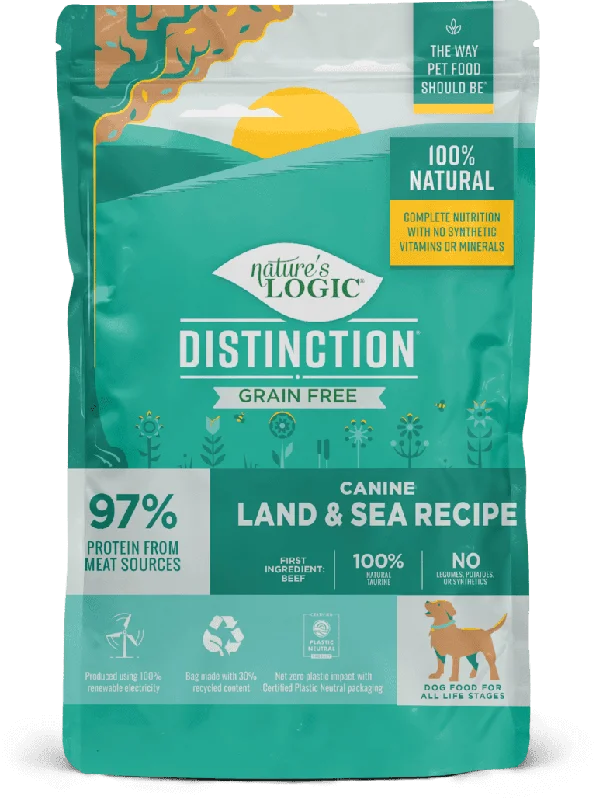 Nature’s Logic Distinction Grain Free Canine Land and Sea Recipe Dry Dog Food