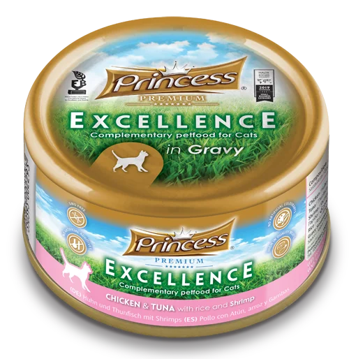 Princess Excellence Chicken & Tuna with Rice and Shrimp 70g