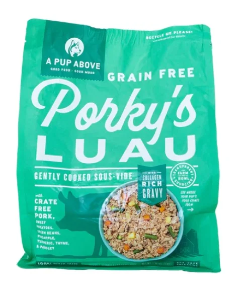 A Pup Above Frozen Gently Cooked Dog Food Porky's Luau