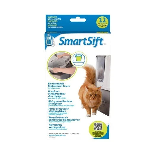 Catit SmartSift Replacement Liners for Cat Litter Tray Base 12 Pack