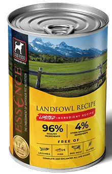 Essence Wet Dog Food L.I.R. Landfowl Recipe 13oz Can Single