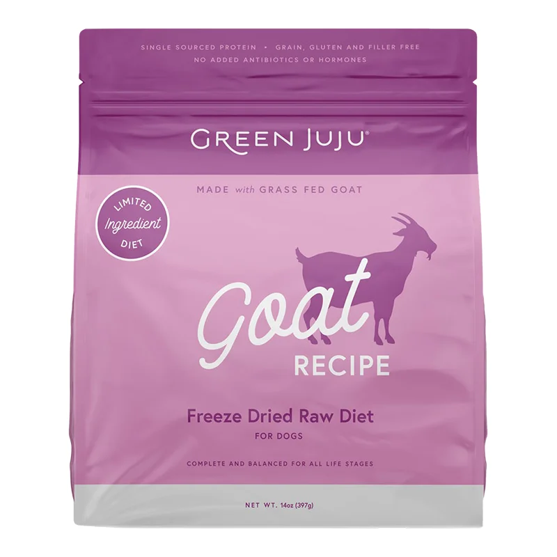 Green Juju Freeze-Dried Dog Food - Goat Recipe 14oz bag