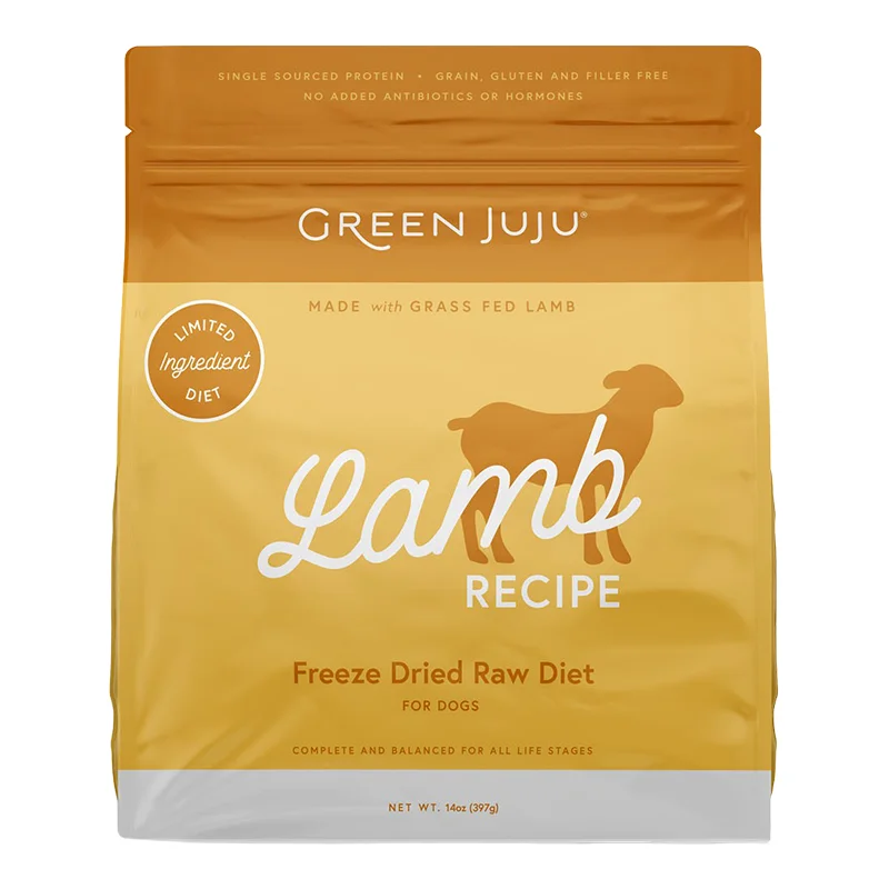 Green Juju Freeze-Dried Dog Food - Lamb Recipe 14oz bag