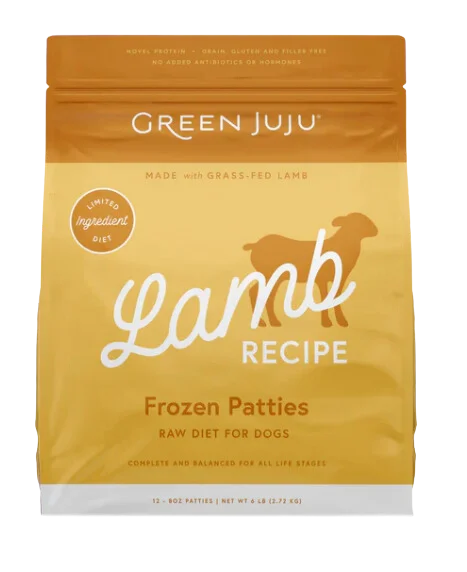 Green Juju Frozen Dog Food - Lamb Recipe Patties 6lb Bag