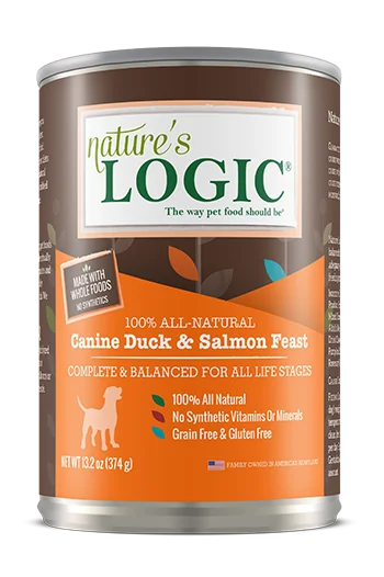 Nature's Logic Wet Dog Food Duck & Salmon Feast 13.2oz Can Single