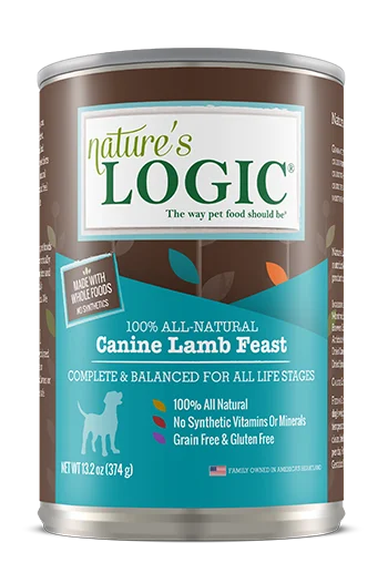 Nature's Logic Wet Dog Food Lamb Feast 13.2oz Can Single