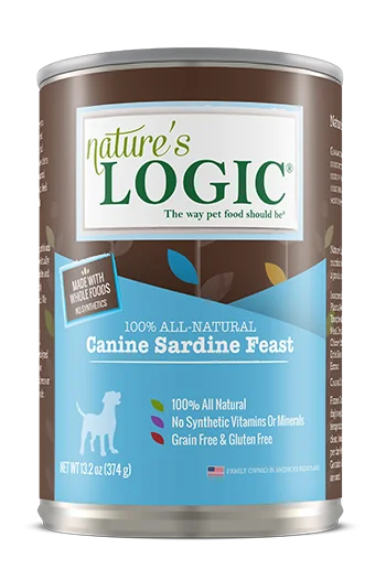 Nature's Logic Wet Dog Food Sardine Feast 13.2oz Can Single