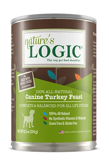 Nature's Logic Wet Dog Food Turkey Feast 13.2oz Can Single