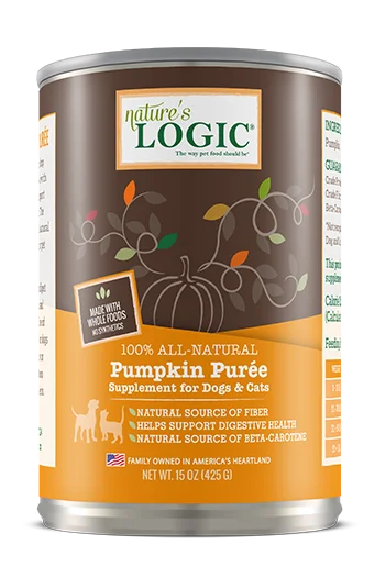 Nature's Logic Wet Dog & Cat Food Pumpkin Puree 15oz Can Single