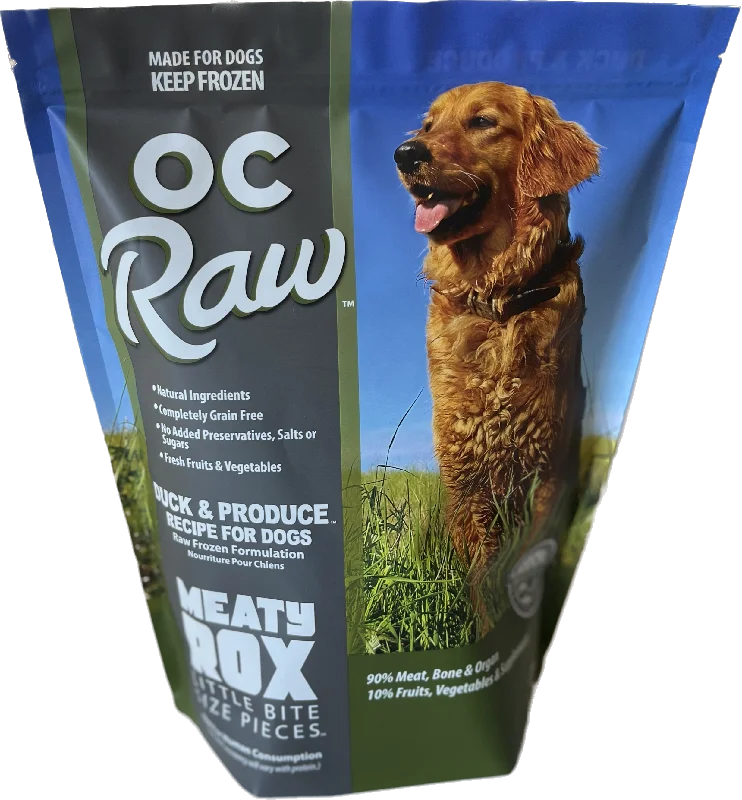 OC Raw Frozen Dog Food Meaty Rox - Duck & Produce