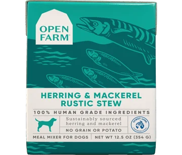 Open Farm Wet Dog Food Rustic Blend Herring & Mackerel 12.5oz Tetra Single