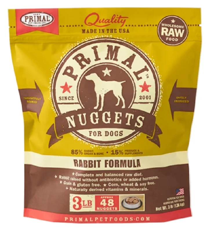 Primal Frozen Raw Dog Food Rabbit