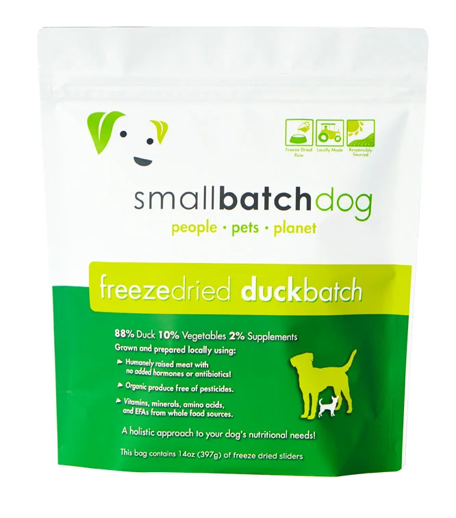 SmallBatch Freeze-Dried Dog Food - Duck Sliders 14oz Bag