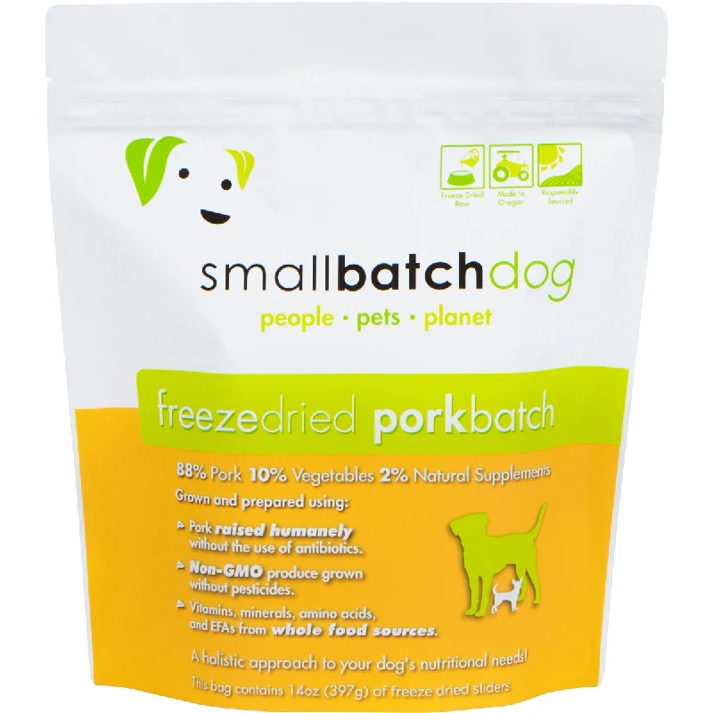 SmallBatch Freeze-Dried Dog Food - Pork Sliders 14oz Bag