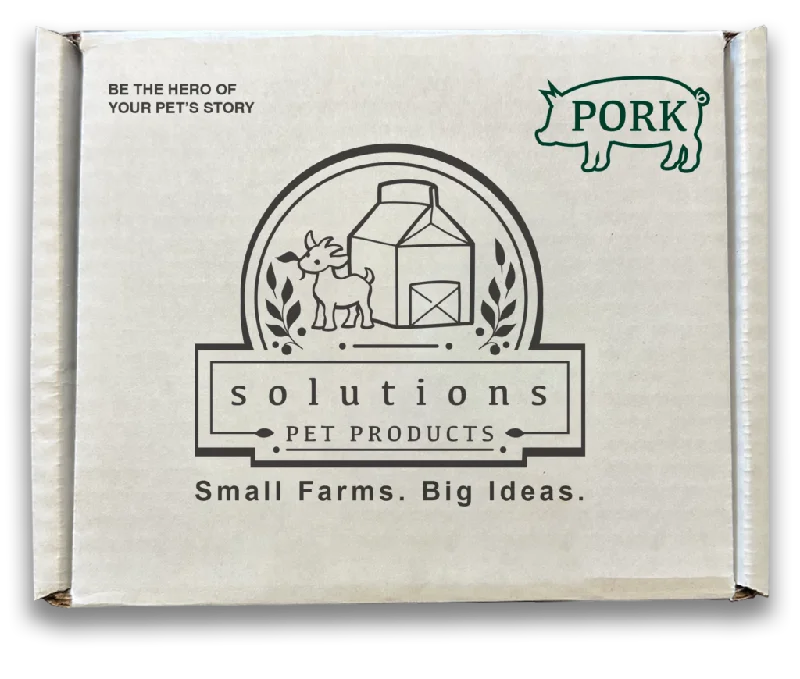 Solutions Raw Frozen Dog Food Pork Recipe 1oz Sliders 3lb Box