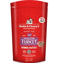 Stella & Chewy's Frozen Raw Dog Food Dinner Patties Tantalizing Turkey