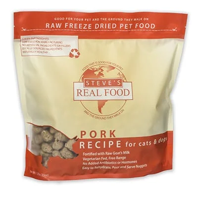 Steve's Freeze Dried Dog Food - Pork Diet - 1.25lb Bag