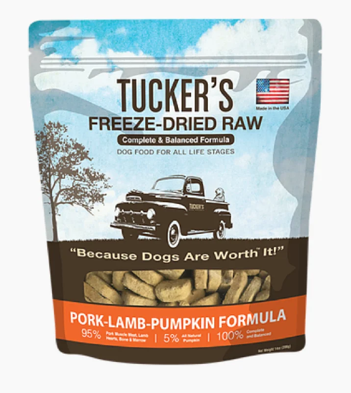 Tucker's Freeze-Dried Dog Food Pork, Lamb & Pumpkin 14oz Bag