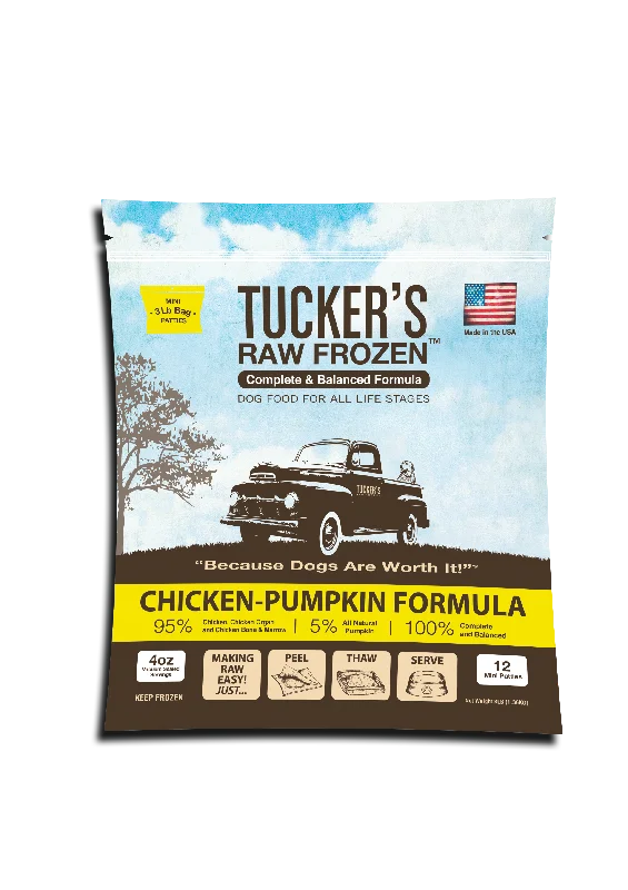 Tucker's Raw Frozen Dog Food - Chicken & Pumpkin 3lb Bag