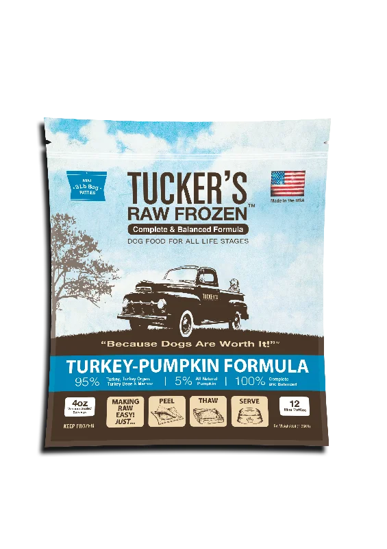 Tucker's Raw Frozen Dog Food - Turkey & Pumpkin 3lb Bag