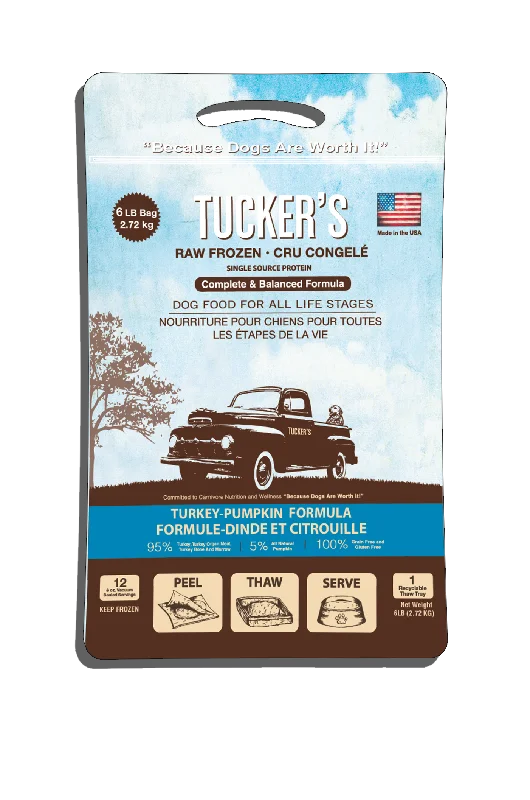 Tucker's Raw Frozen Dog Food - Turkey & Pumpkin 6lb Bag