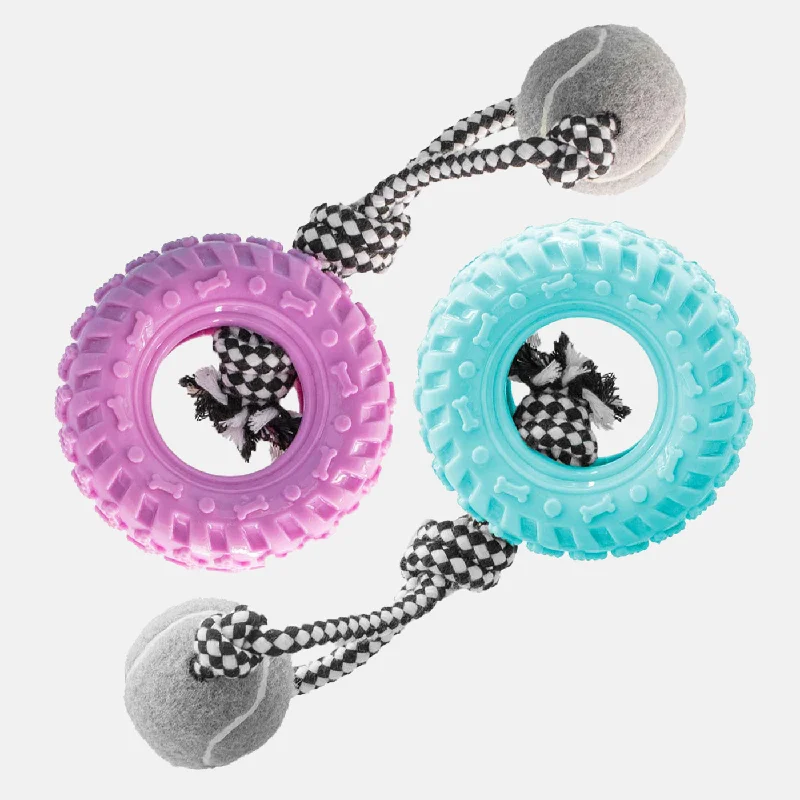 Tuffs Puppy Pastel Fling & Chew Tyre