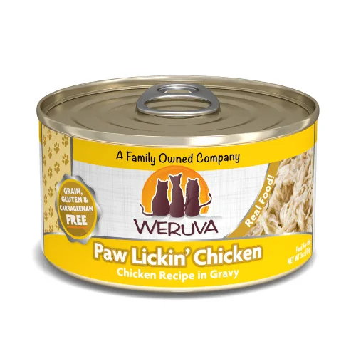 Weruva Paw Lickin' Chicken Recipe in Gravy Canned Cat Food, 3oz