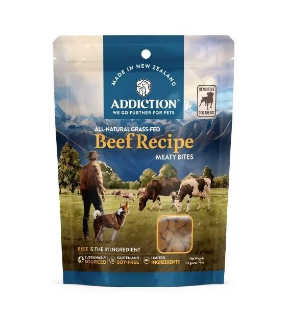 Addiction Grain-Free Meaty Bites High Meat Content Dog Treats (Beef Meaty Bites)