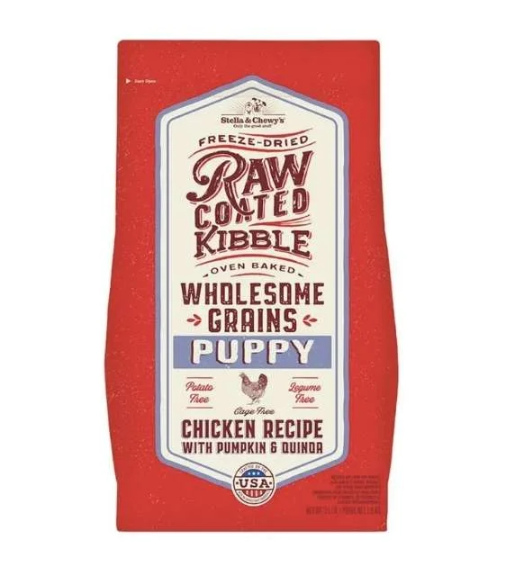 Stella & Chewy’s Wholesome Grains Raw Coated Kibbles (Puppy Chicken) Dry Dog Food