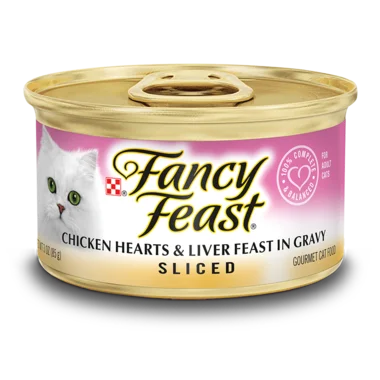 Fancy Feast Sliced Chicken Hearts & Liver in Gravy Wet Cat Food