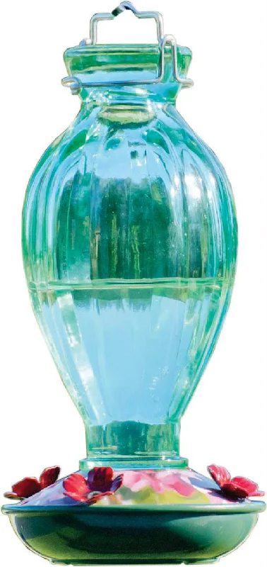 Fluted Glass Hummingbird Feeder