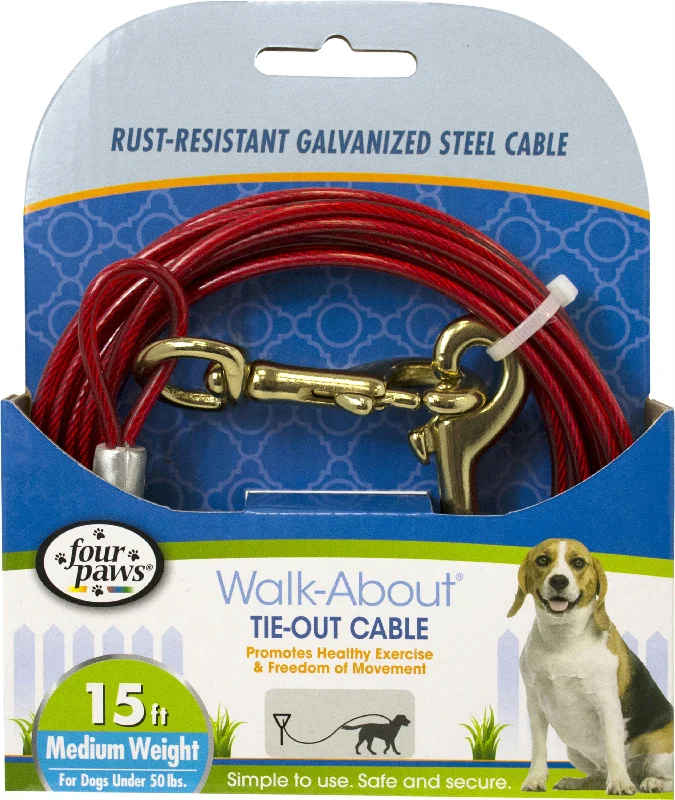 Four Paws Dog Tie Out Cable- Medium Weight