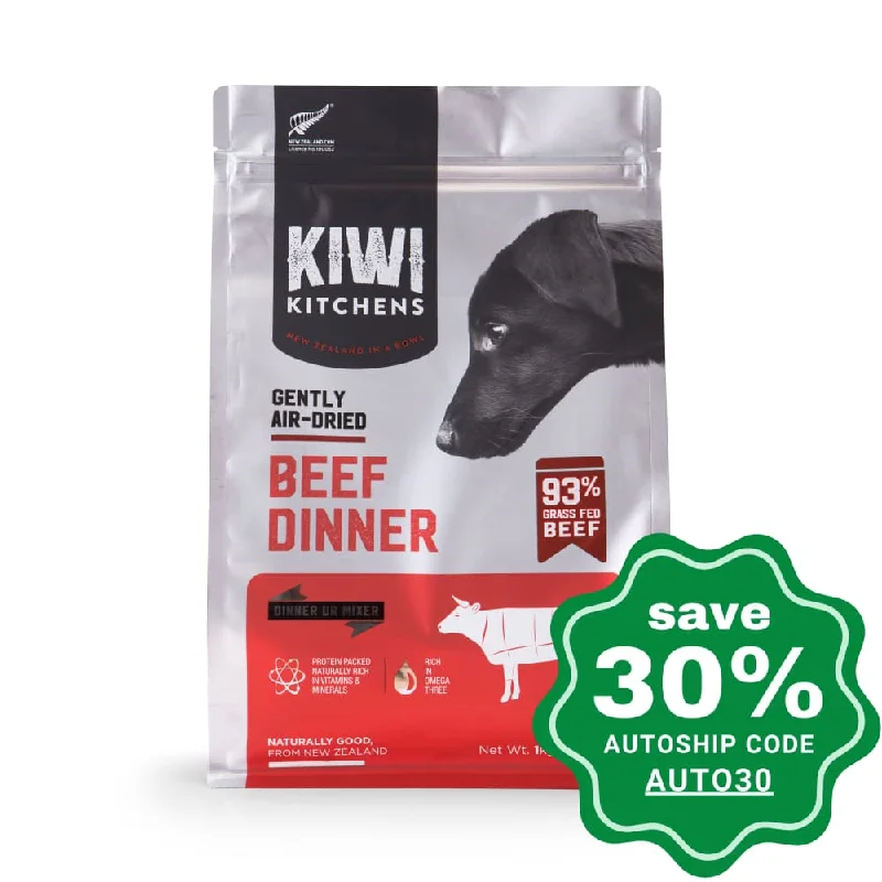 Kiwi Kitchens - Air-Dried Dog Food - Grass Fed Beef Dinner - 1KG