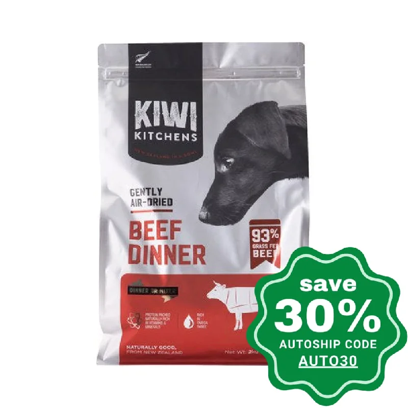 Kiwi Kitchens - Air-Dried Dog Food - Grass Fed Beef Dinner - 2KG