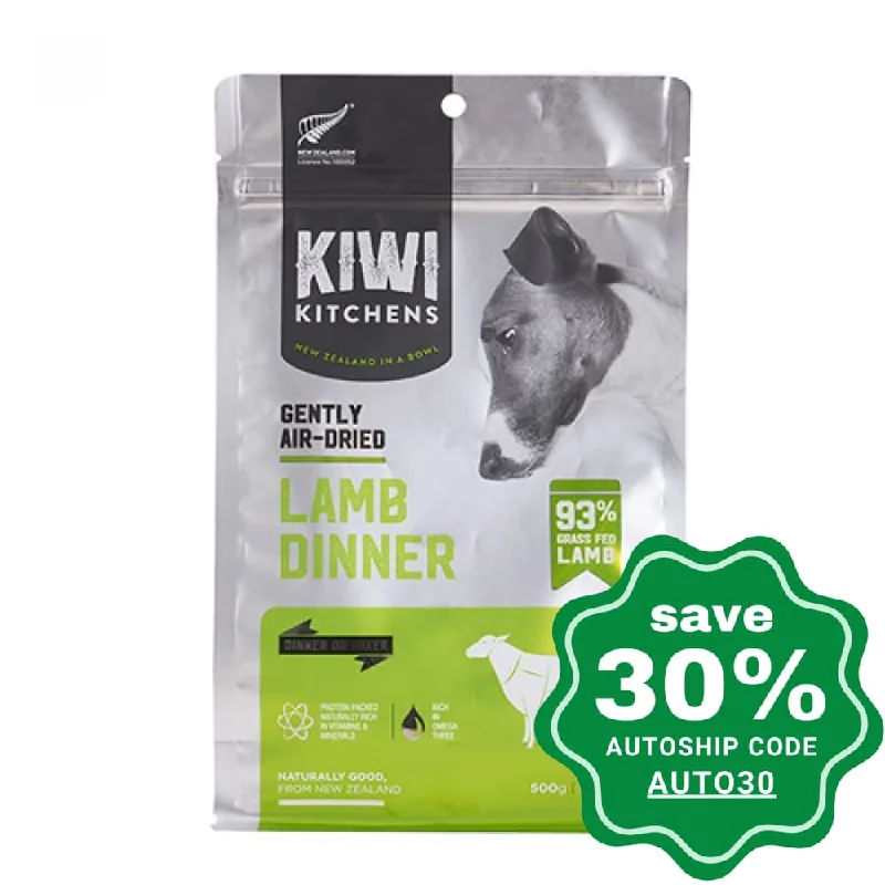 Kiwi Kitchens - Air-Dried Dog Food - Grass Fed Lamb Dinner - 500G