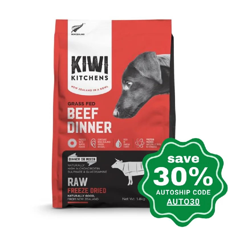 Kiwi Kitchens - Freeze-Dried Dog Food - Grass Fed Beef Dinner - 1.8KG