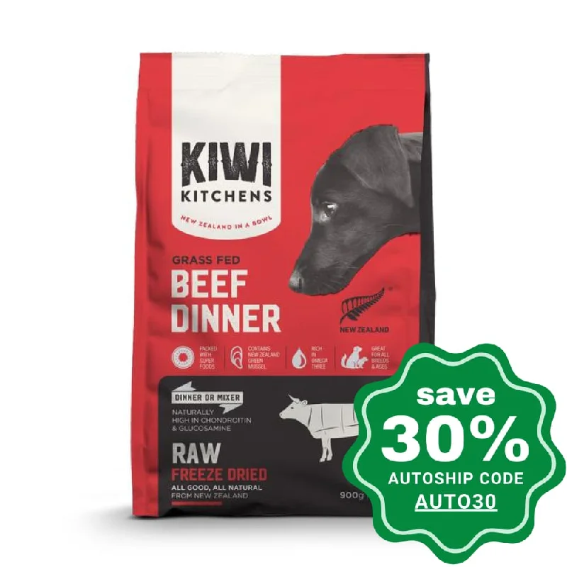 Kiwi Kitchens - Freeze-Dried Dog Food - Grass Fed Beef Dinner - 900G