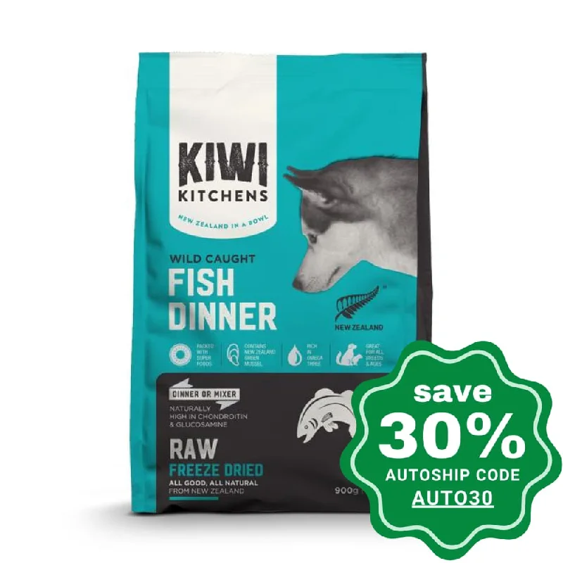 Kiwi Kitchens - Freeze-Dried Dog Food - Wild Caught Fish Dinner - 900G