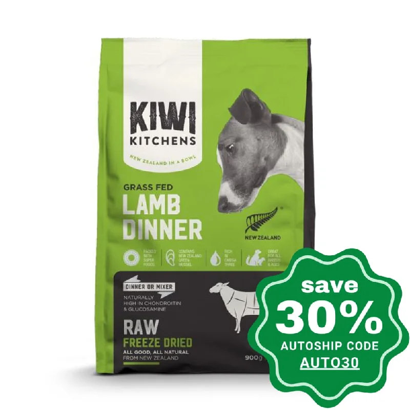 Kiwi Kitchens - Freeze-Dried Dog Food - Grass Fed Lamb Dinner - 900G