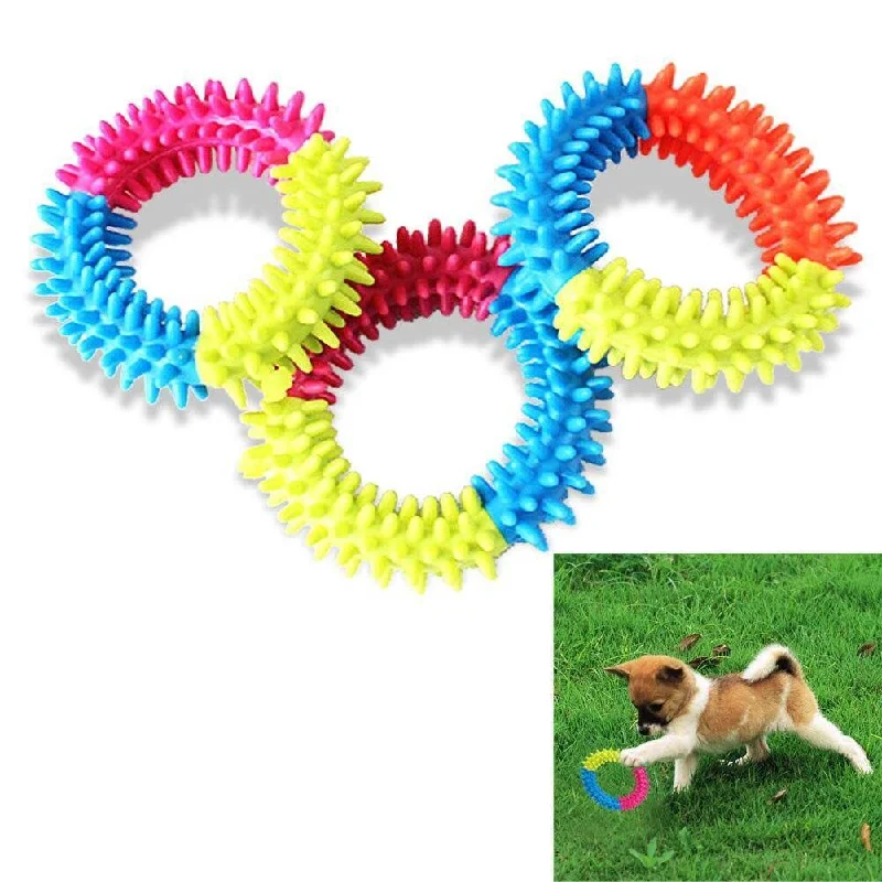 Ring Rubber Puppy Teether Toys Resistance to bite