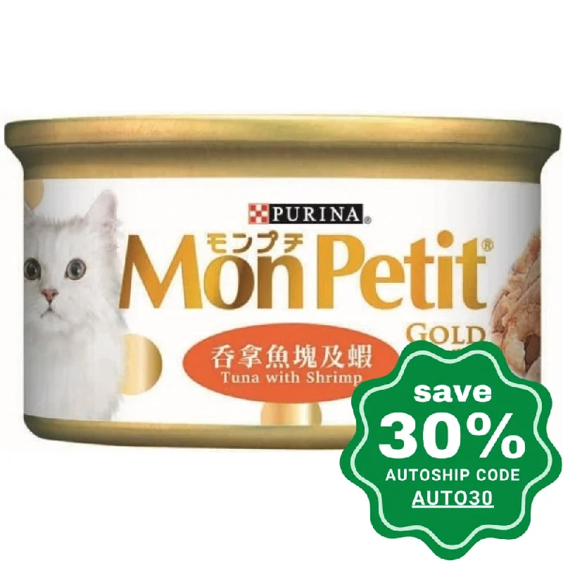 Purina - Mon Petit - Gold - Cat Food in Meat Jelly - Tuna with Shrimp - 85G