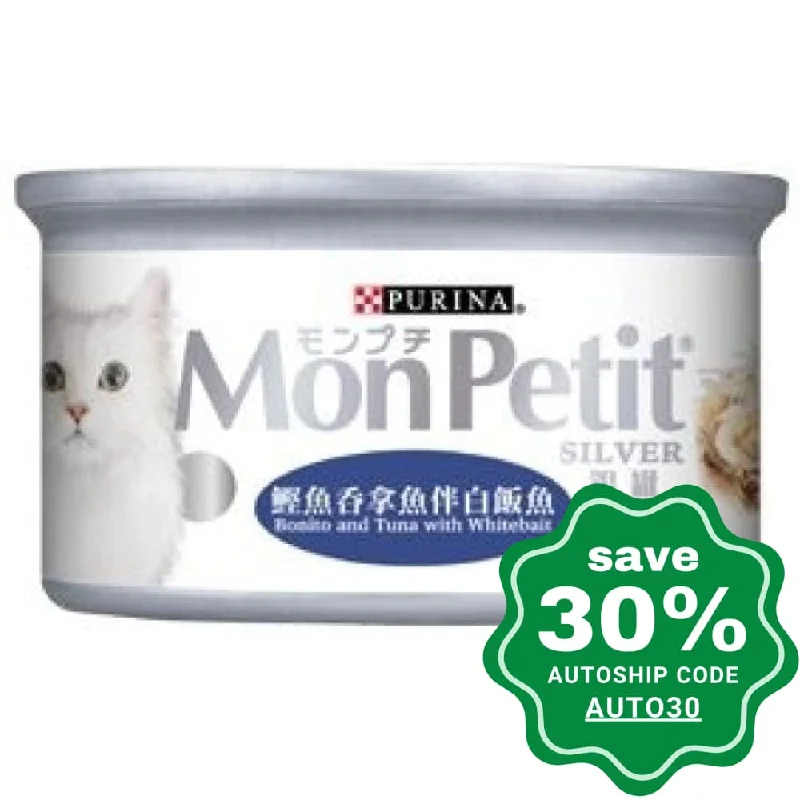 Purina - Mon Petit Silver - Cat Food - Bonito & Tuna with Whitebait - 80G