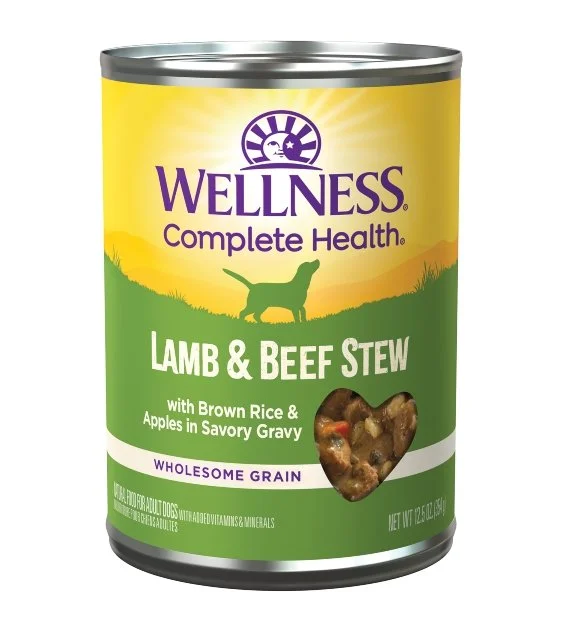 Wellness Complete Health Lamb & Beef Stew with Brown Rice & Apples in Savory Gravy Wet Dog Food